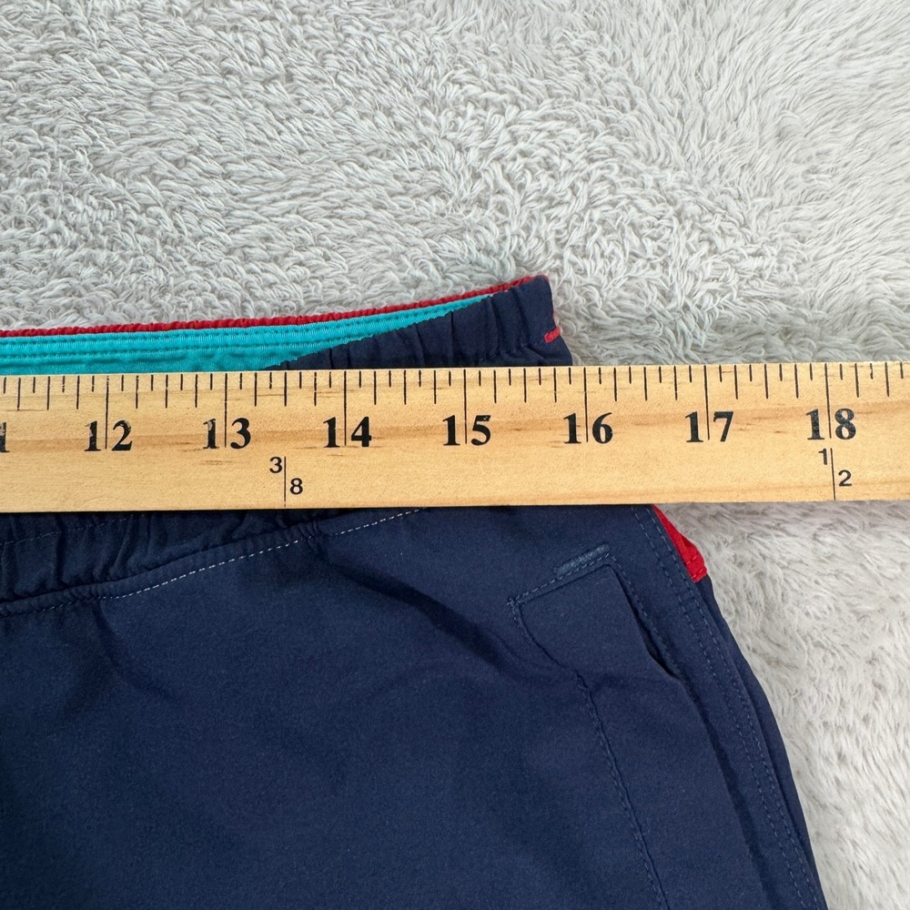 BirdDogs Mens XL 9" Inseam Boom Long Navy Red Teal Athletic Lined Shorts Workout - Picture 7 of 8